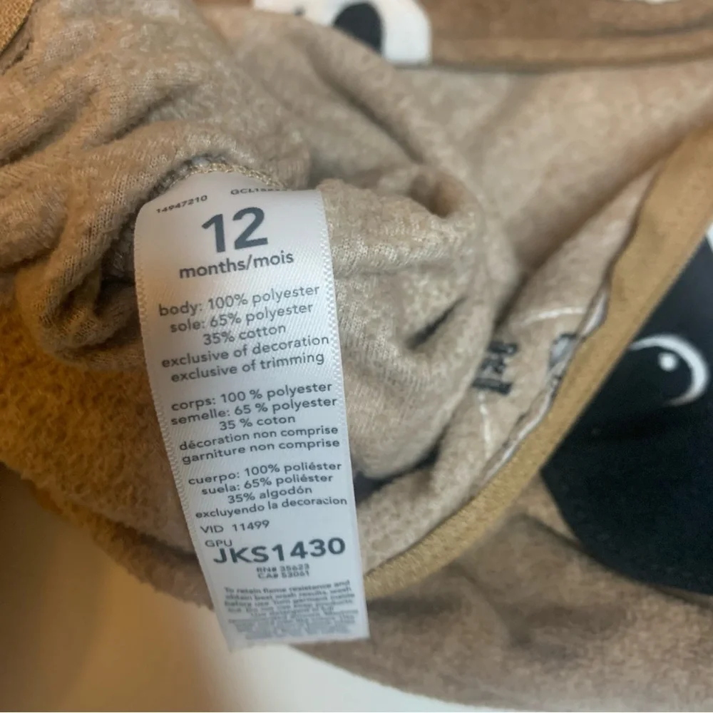 Carter's Brown Raccoon Footed One Piece